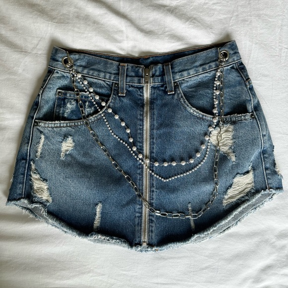 Carmar Jean Mini Skirt